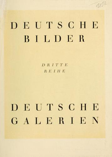 Deutsche Bilder by Wolf, Georg Jacob cover