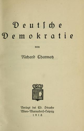 Deutsche Demokratie by  cover