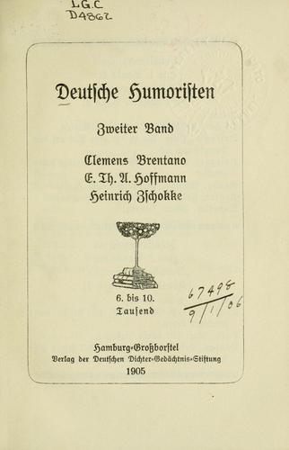 Deutsche Humoristen by Helene Böhlau cover