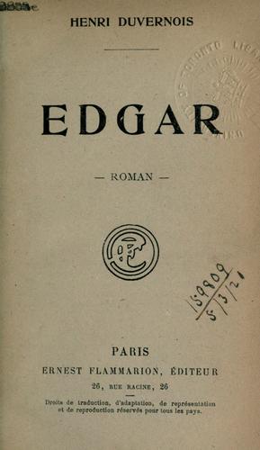 Edgar by Henri Duvernois cover