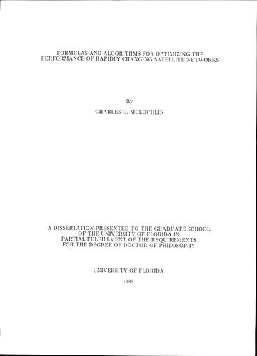 Formulas and algorithms for optimizing the performance of rapidly changing satellite networks