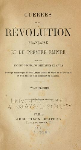 Guerres de la révolution francais et du premier empire