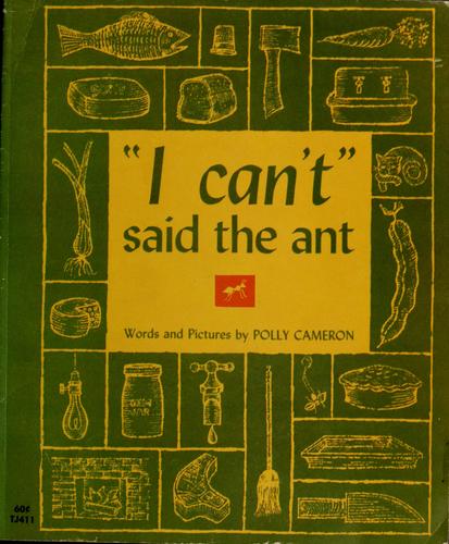 "I can't" said the ant by Polly Cameron cover