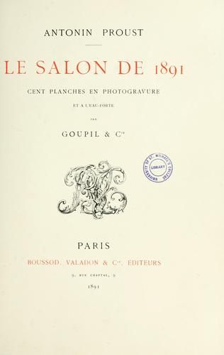 Le Salon de 1891 by Antonin Proust cover