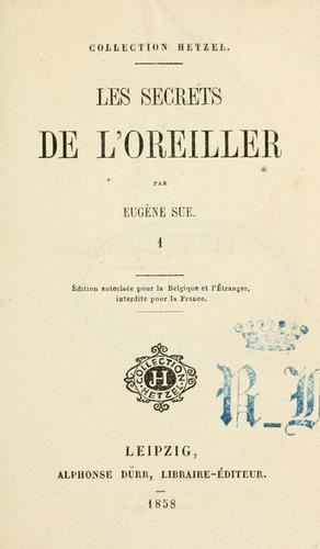 Les secrets de l'oreiller by Eugène Sue cover