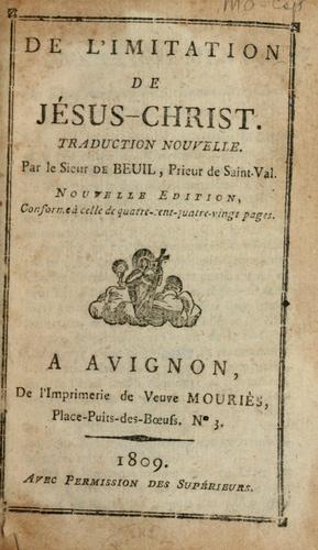 De l'Imitation de Jésus-Christ by Isaac-Louis Le Maistre de Sacy cover