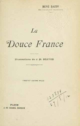 La douce France by René Bazin cover