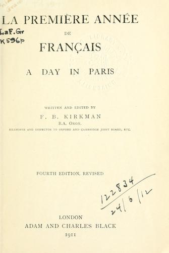 La première année de français by F. B. Kirkman cover