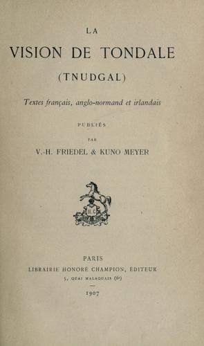 La vision de Tondale (Tnudgal) by Victor Henri Friedel cover