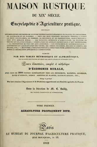 Maison rustique du XIXe siècle by C. Bailly, Alexandre Bixio, François Malepeyre, Victor Frédéric Alexandre Ysabeau cover