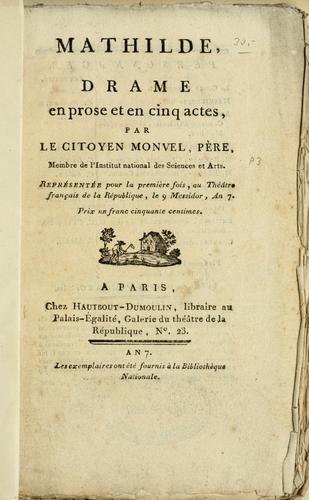 Mathilde by Jacques-Marie Boutet de Monvel cover