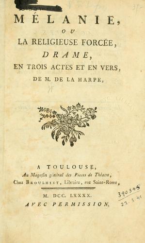 Mélanie by Jean-François de La Harpe cover