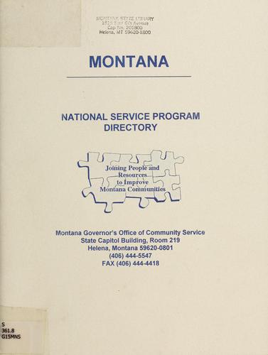 Montana national service program directory