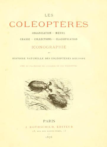 Musée entomologique illustré by J. Rothschild cover
