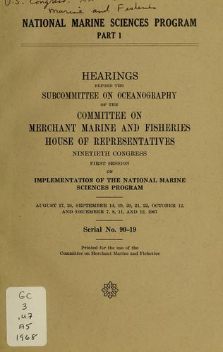 National marine sciences program