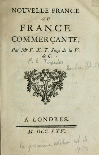 Nouvelle France by François Xavier Tixedor cover