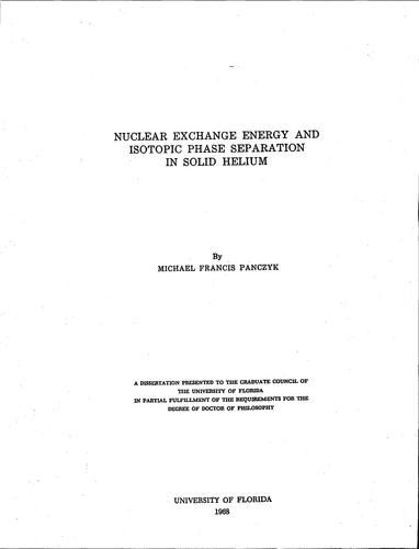 Nuclear exchange energy and isotopic phase separation in solid helium