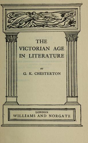 The Victorian age in literature