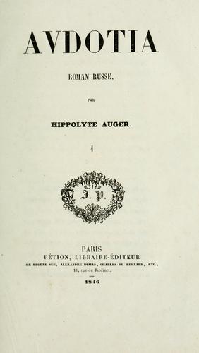 Avdotia by Hippolyte Auger cover