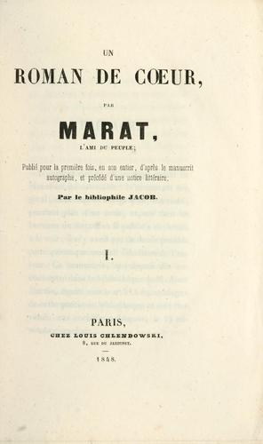 Un roman de cœur by Jean Paul Marat cover