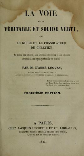 La voie de la véritable et solide vertu