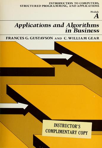 Applications and algorithms in business
