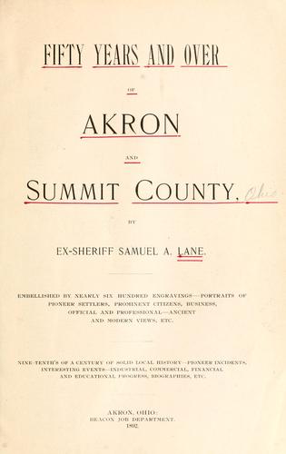 Fifty years and over of Akron and Summit County