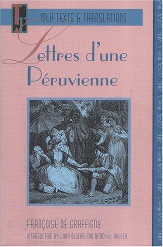 Lettres d'une Péruvienne by Françoise de Grafigny cover