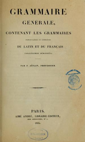 Grammaire générale