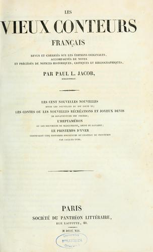 Les vieux conteurs Français... by P. L. Jacob cover