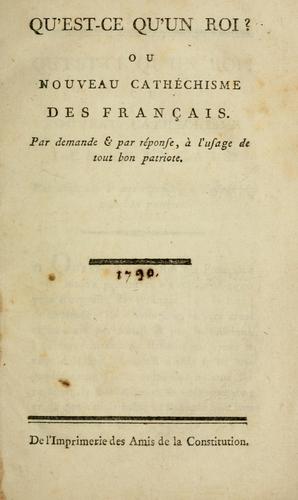 Qu'est-ce qu'un roi? by M.S. Adrien cover