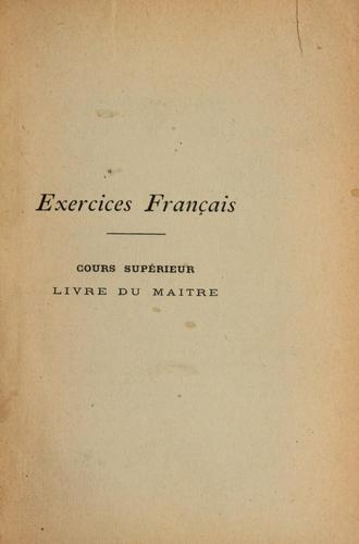 Exercices français by Calvet, Jean cover