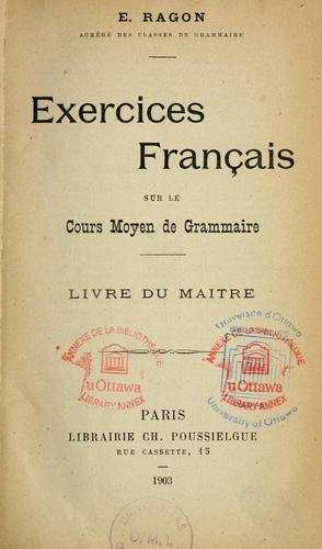 Exercices français sur le cours moyen de grammaire