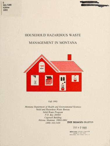 Household hazardous waste management in Montana