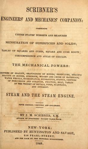 Scribner's engineers' and mechanics' companion
