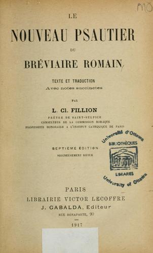 Le nouveau psautier du breviaire romain by Église catholique cover