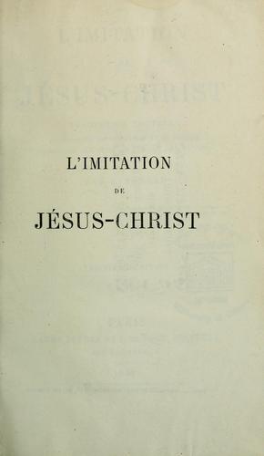 L'imitation de Jesus-Christ by Louis Ignace Moreau cover