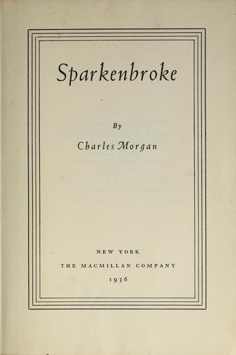 Sparkenbroke by Charles Morgan cover