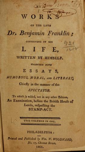 The works of the late Dr. Benjamin Franklin