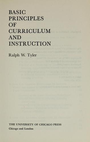 Basic principles of curriculum and instruction
