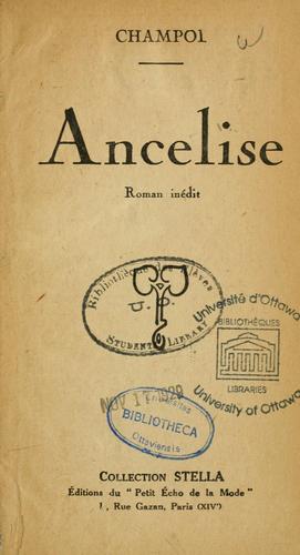 Ancelise by Gaston Bascle de Lagrèze cover