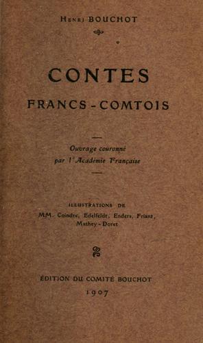 Contes francs-comtois by Henri Bouchot cover