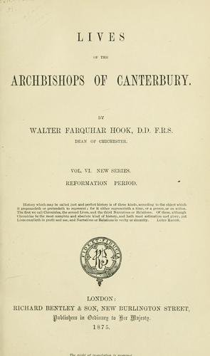 Lives of the Archbishops of Canterbury