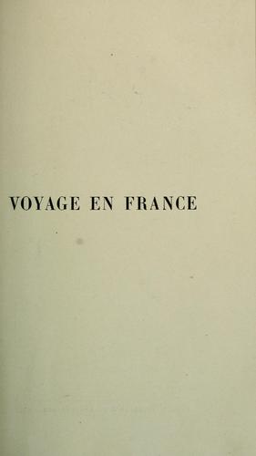 Voyage en France 1789-1790 by Nikolaĭ Mikhaĭlovich Karamzin cover