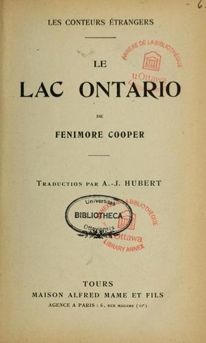 Lake Ontario by James Fenimore Cooper cover