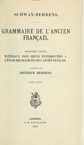 Schwan-Behrens by Eduard Schwan cover