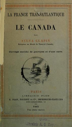La France transatlantique by Sylva Clapin cover