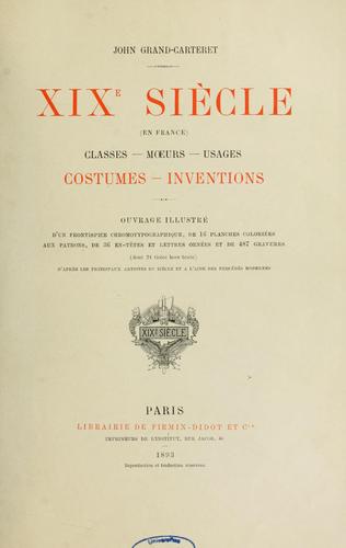 XIXe siècle (en France)