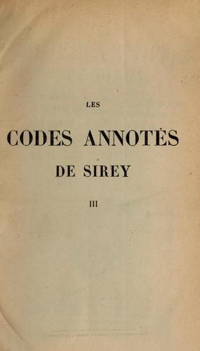 Les Codes annotés de Sirey