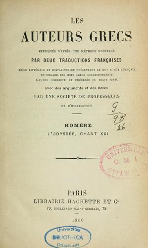 L'Odyssée by Homère cover